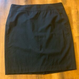 Banana Republic skirt women’s 14 black stretch lined pencil skirt back s…